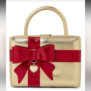 Gymboree Gold Mini Bag with Red Bow